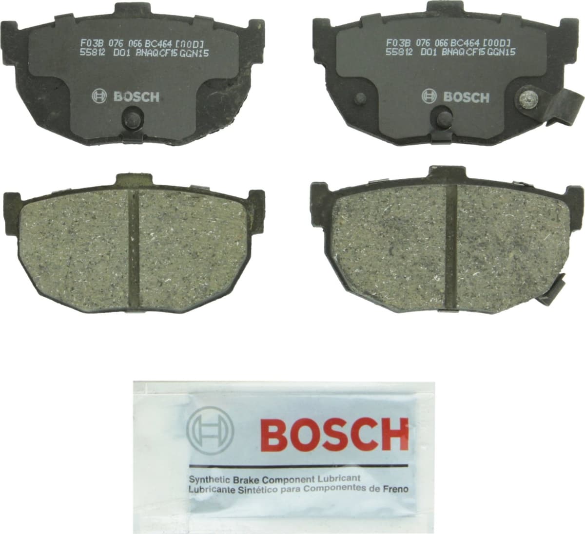 Bosch BC914 QuietCast Premium Ceramic Disc Brake Pad Set For: Acura ILX; Honda Accord, Civic, CR-V, Element, Fit, Front — view 228