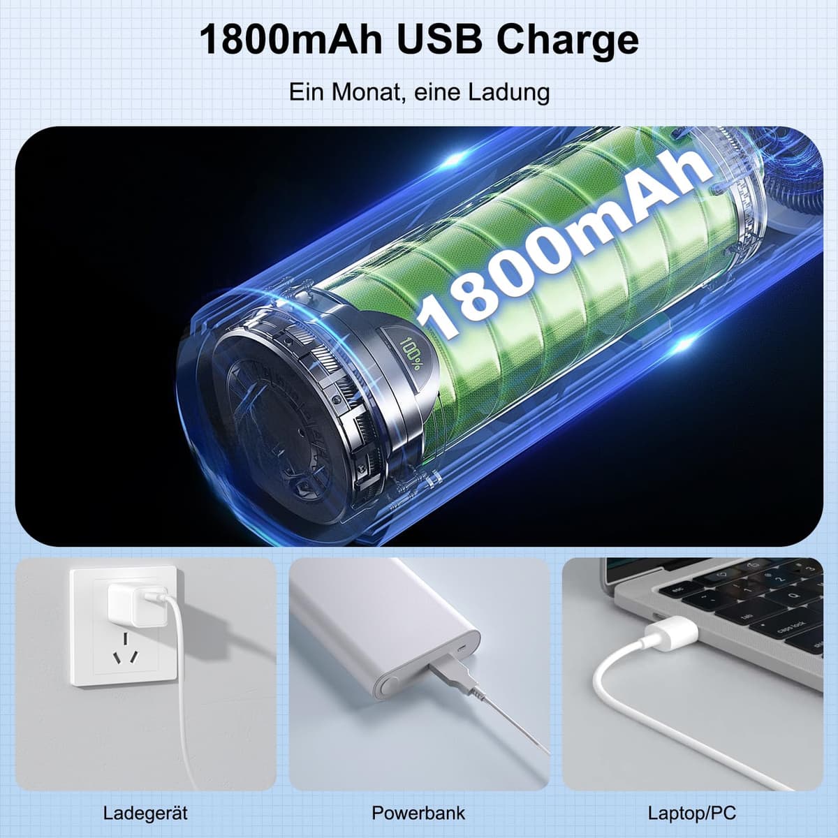 Raqueta Mosquitos Electrica 2 en 1 5000V Mata Mosquitos Electrico USB Recargable 1800mAh pour Intérieur et Extérieur Negro — view 5