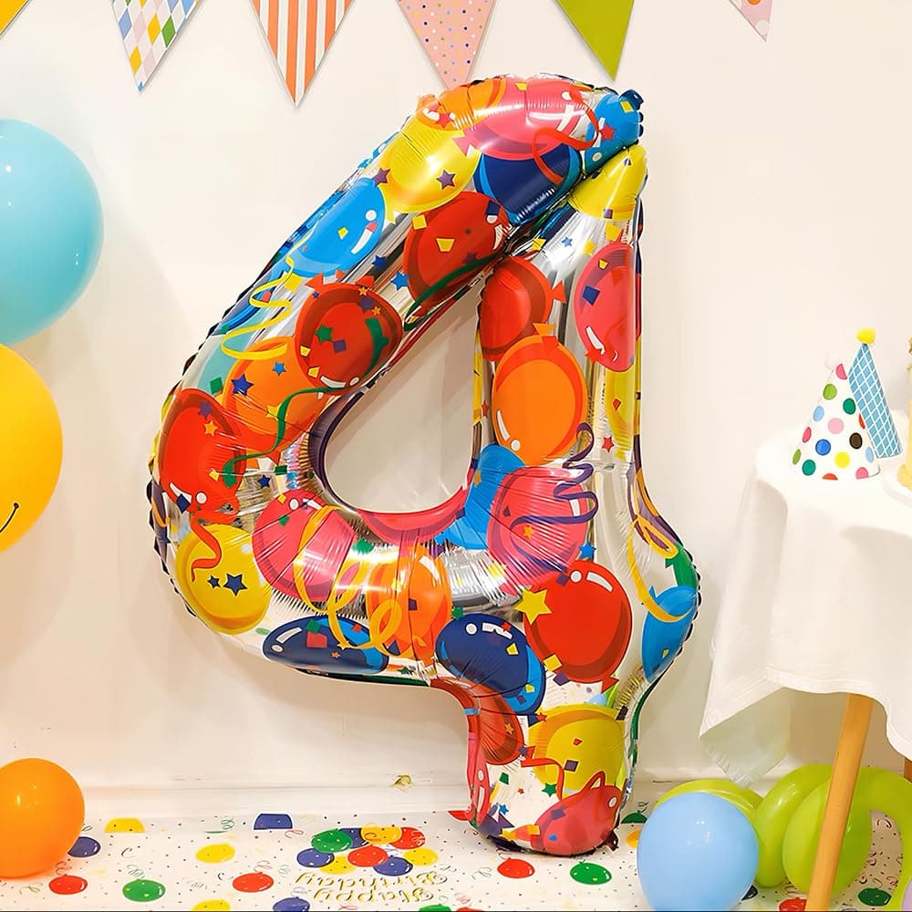 Foil Globo Número 5 Azul 40" (101cm), Inflable Helio o aire, Gigante Numeros 0-9, 10-19, 20-29, 30-100, Grande Globos Decoración para La Boda Aniversario y Cumpleaños Fiestas — view 237