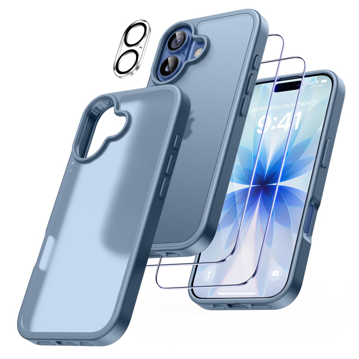 FLLAO 4 en 1 Funda para iPhone 15 con 2 Protector Pantalla y 1 Protector Lente Cámara, [Almohadilla de Aire integrada] Antigolpes Antiarañazos Carcasa 6,1 Pulgadas, Transparente — view 57