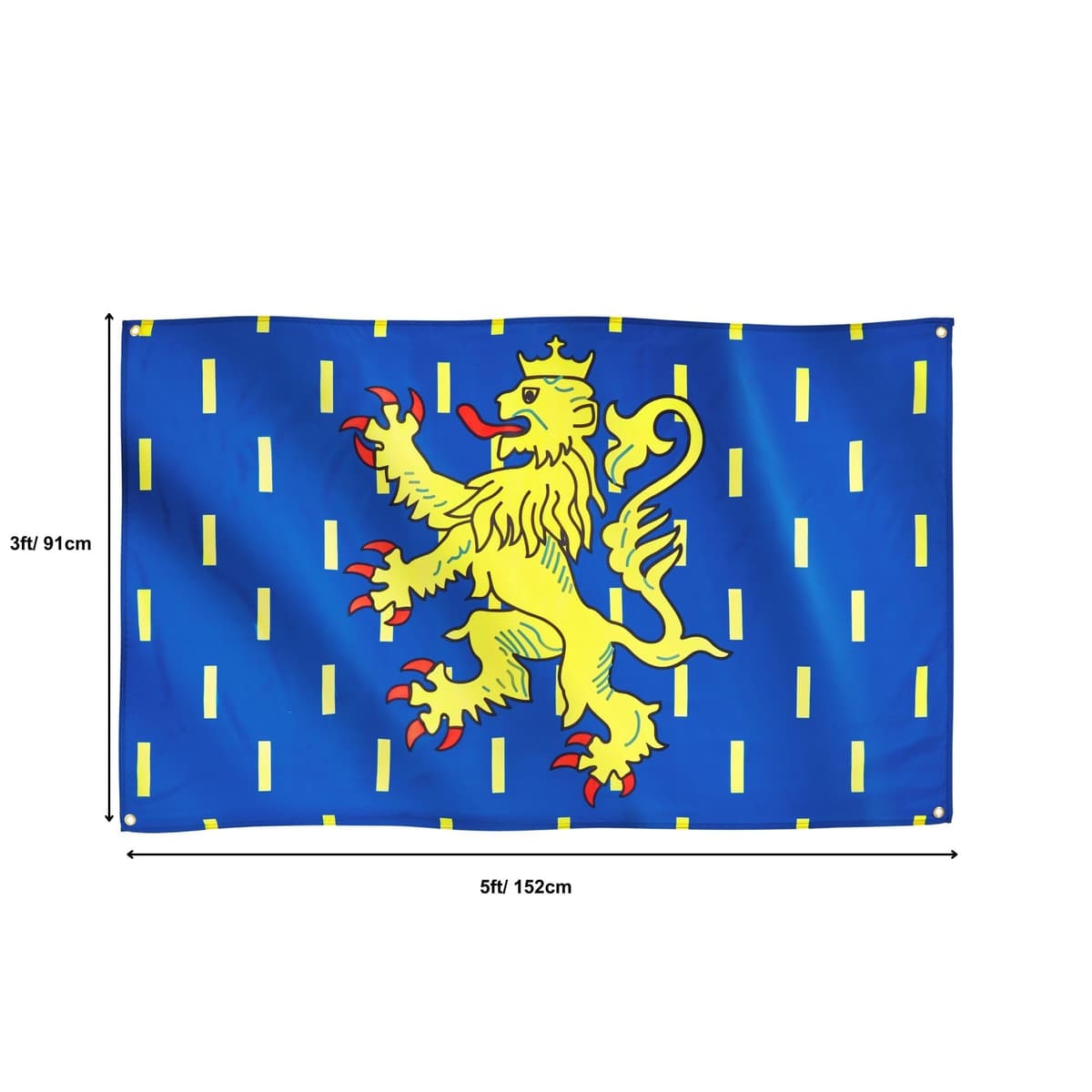 Runesol Cornwall Flag - 91x152cm, 3ft x 5ft, Cornish Flag, 4 Grommets, Eyelet in Every Corner, Premium Quality, Inside & Outside Use, Vivid Colours — view 1168