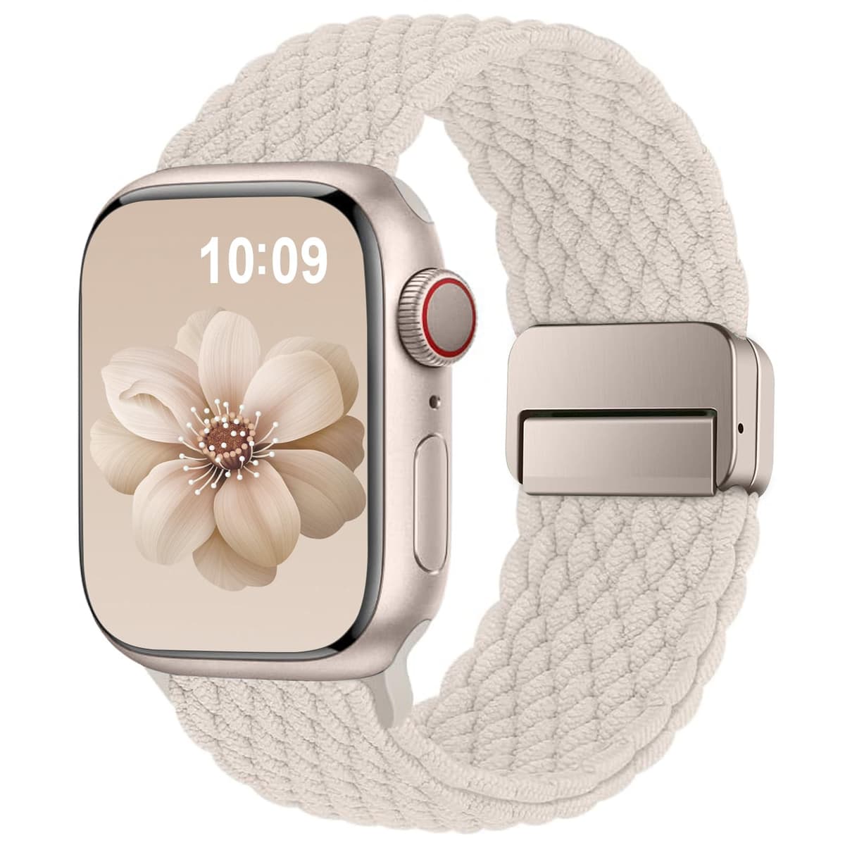 Higgs Braided Strap Compatible with Apple Watch Straps 44mm 46mm 38mm 42mm 40mm 41mm 45mm 49mm for Men Women, Nylon Elastic Magnetic Snap Strap for iWatch Series 11 10 9 SE 8 7 6 5 4 Ultra 3 2 1