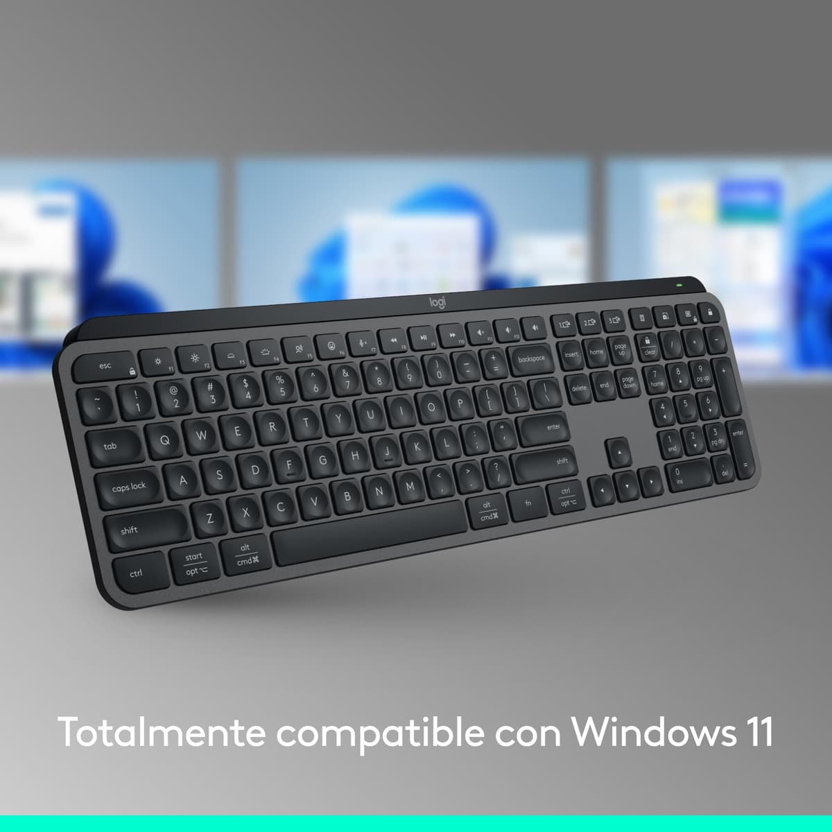 Logitech MX Keys S Wireless Keyboard, Low Profile, Precise Silent Writing, Programmable Keys, Lighting, Bluetooth, USB C Char — view 4
