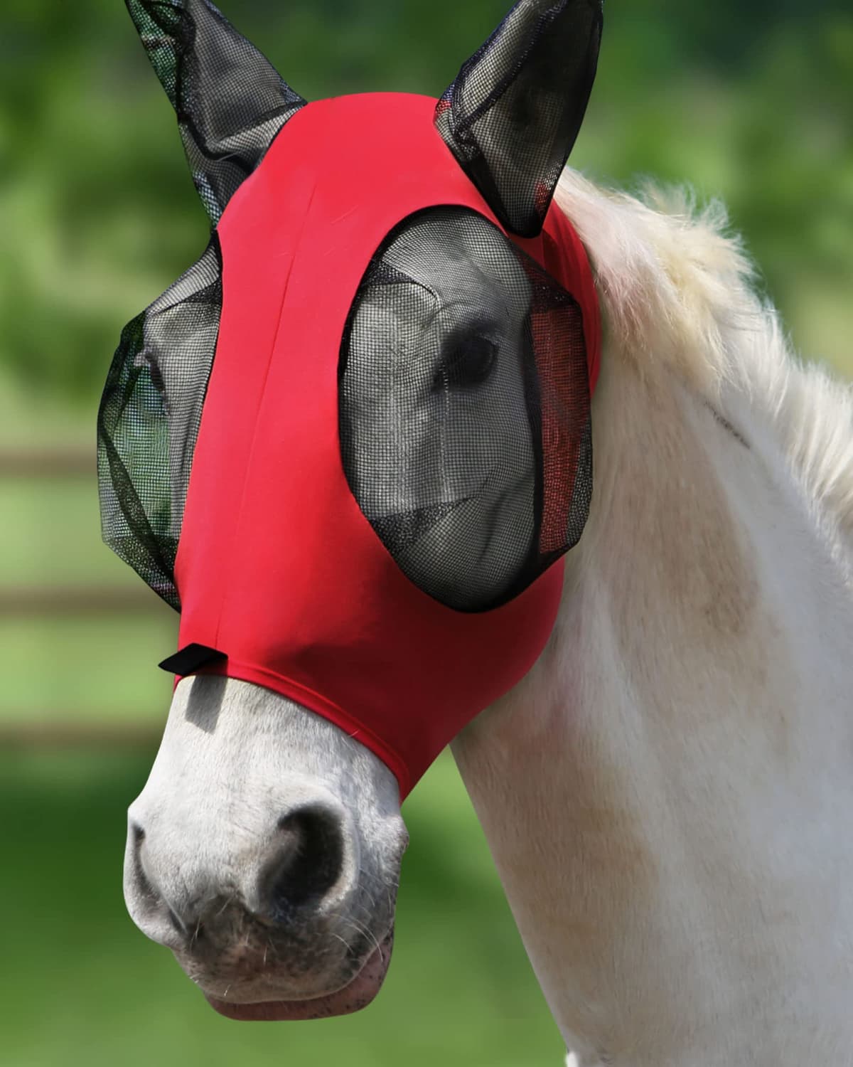 Harrison Howard Máscara elástica para Moscas de Caballo, excelente Comodidad con protección UV, máscara estándar para Caballos, Azul Marino M — view 37