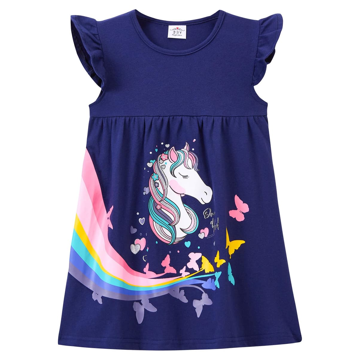 VIKITA Little Girls T-Shirt Long Sleeve Top Colorful Flower Cotton Shirt 2-8 Years