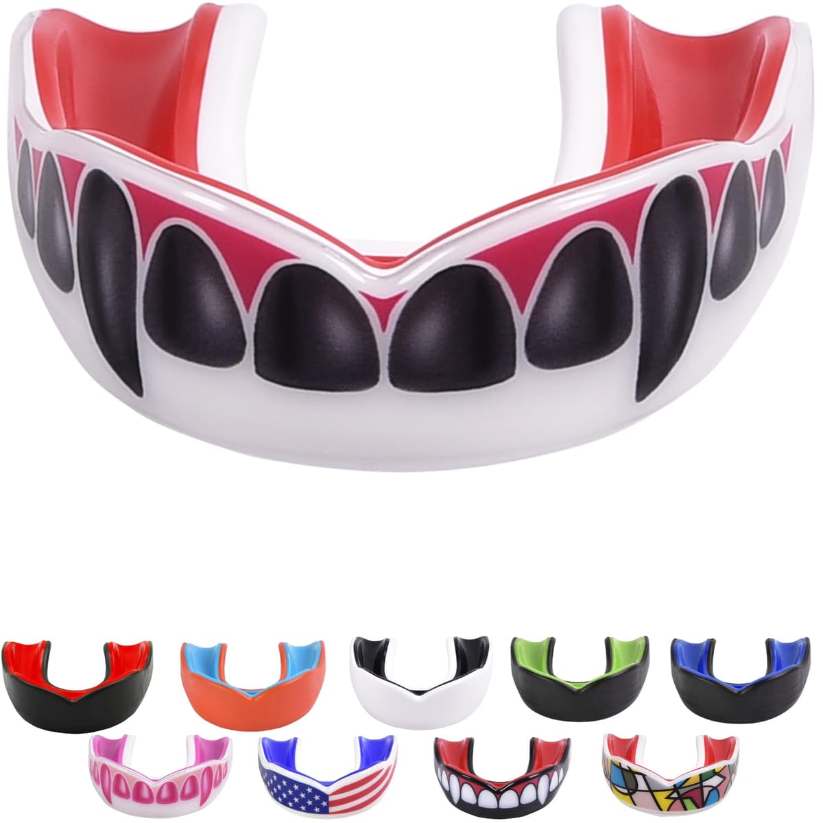 Oral Mart Vampiro colmillo Protector bucal con Estuche ventilado para Karate, Boxeo, Combate, Taekwondo — view 12
