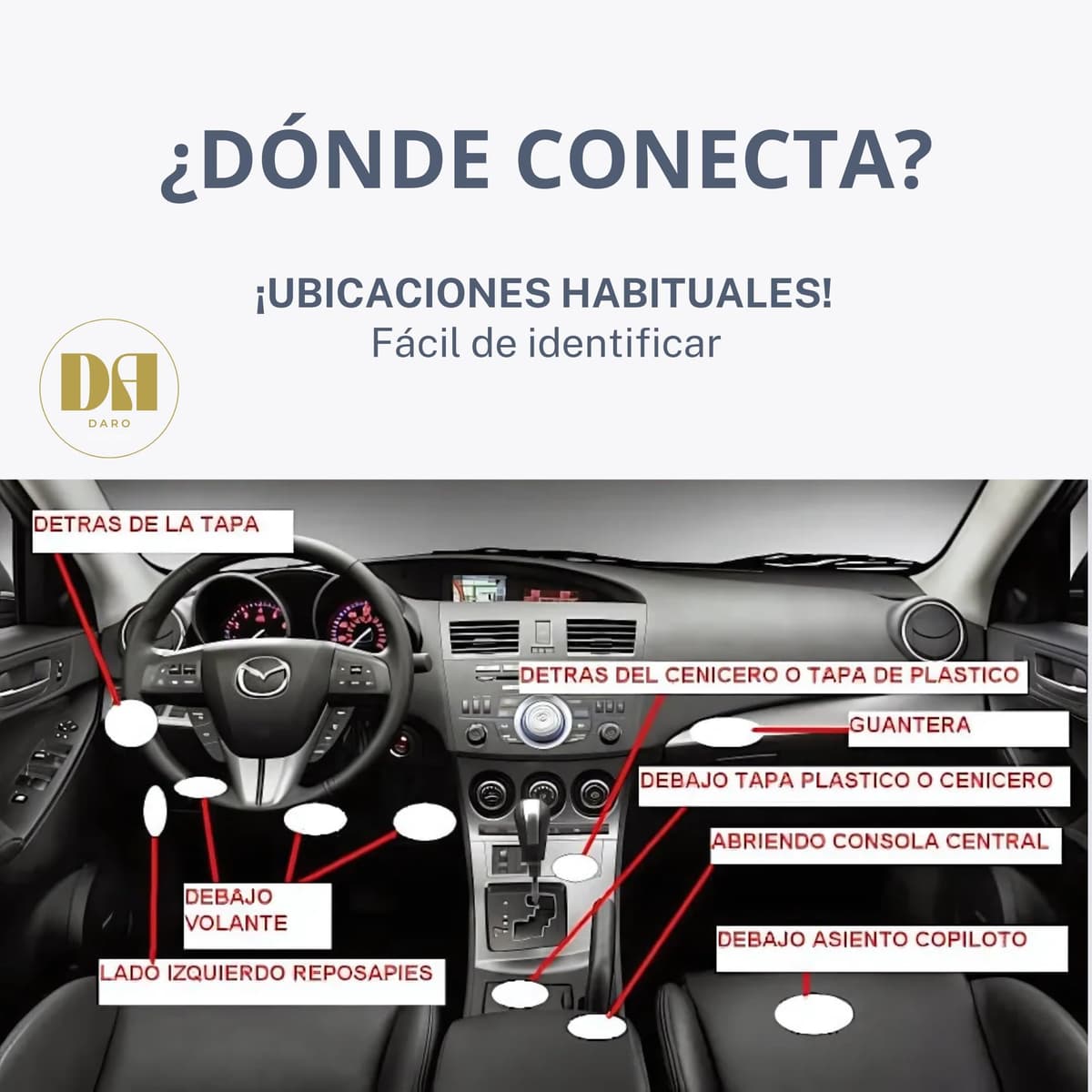 DARO OBD2 Bluetooth ELM327 – Multi-brand Car Diagnosis Reader and Machine in Spanish – OBD2 Diagnosis Scanner Compatible with Android and iOS – Set with External Flashlight to Locate OBD Port — view 7