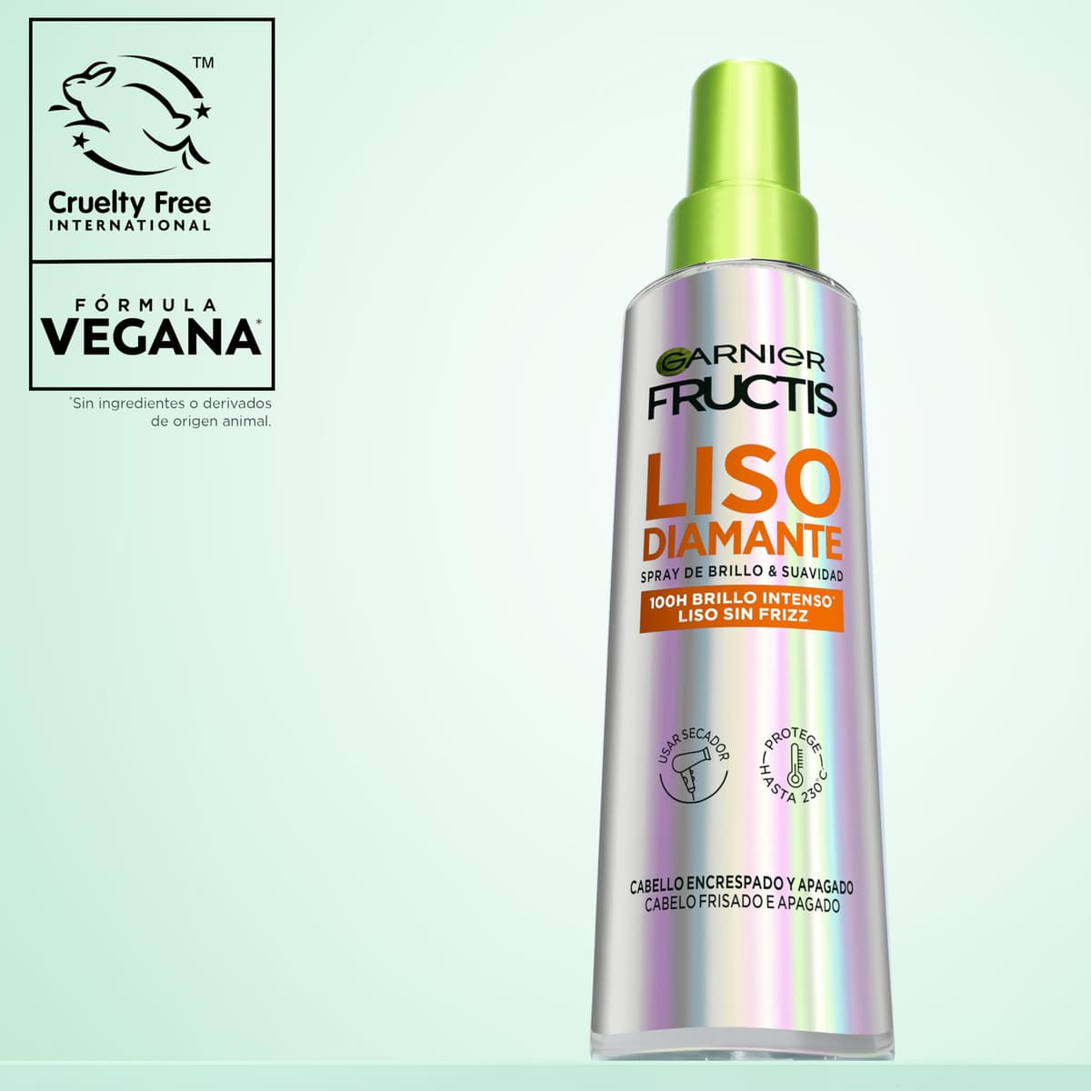Garnier Fructis Diamond Smooth Spray, Shine and Smoothness, 100H Intense Shine, Smooth without Frizz, Light Feel, Thermal Protection, 150 ml — view 9