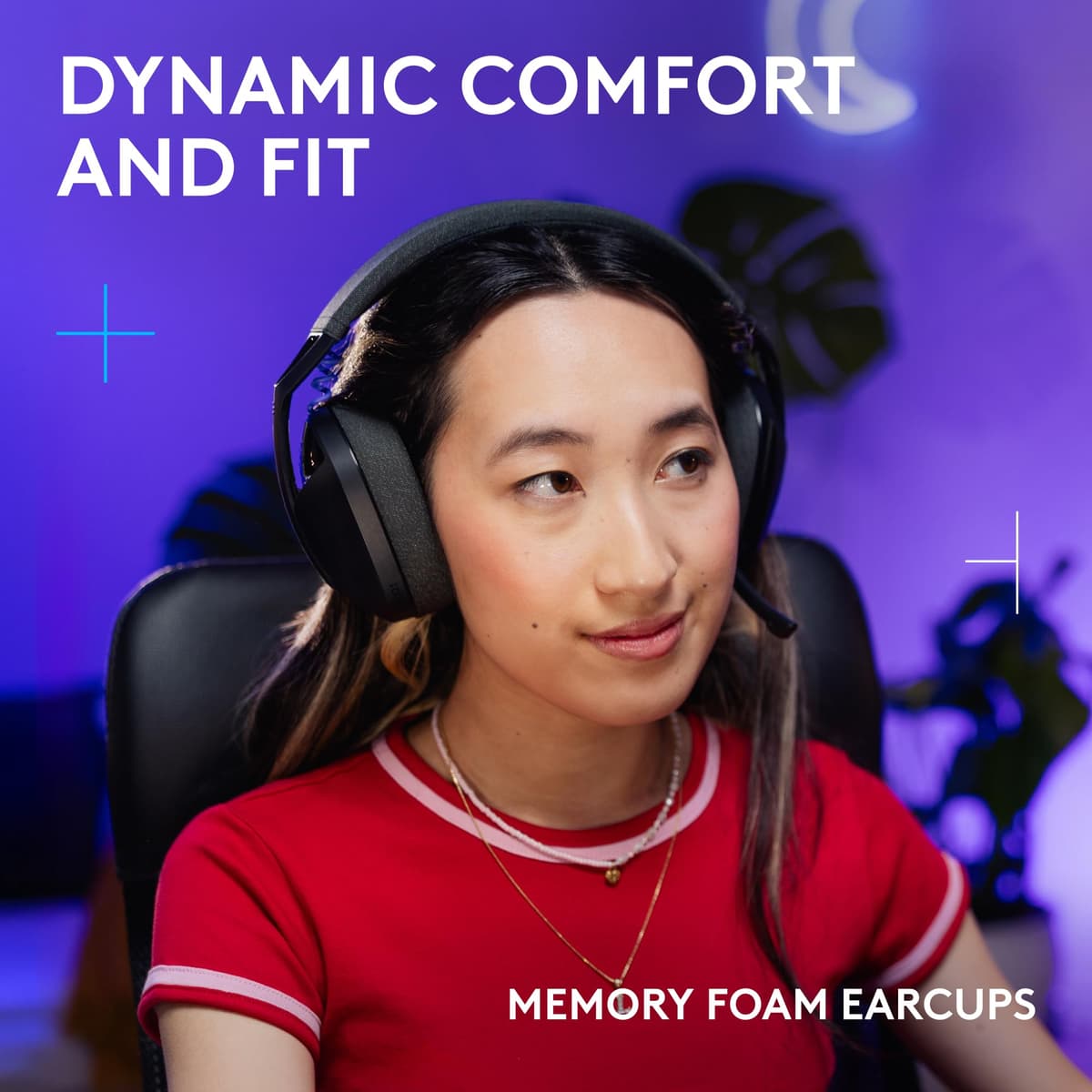 Logitech G G321 LIGHTSPEED Wireless Bluetooth Gaming Headset, dynamic comfort and fit, 16 kHz boom mic, 20+ hrs battery, PC, PS4, PS5, Nintendo Switch, Mobile - Black — view 2