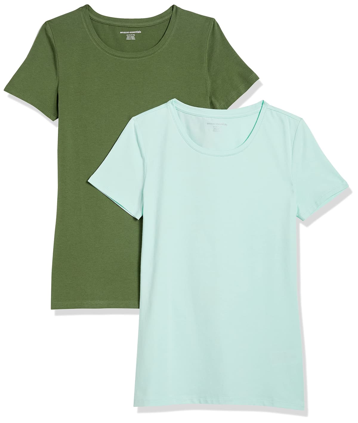 Amazon Essentials Camiseta de Manga Corta y Corte Estándar (Opciones de Cuello Redondo y Cuello en V) Mujer, Paquetes Múltiples — view 22