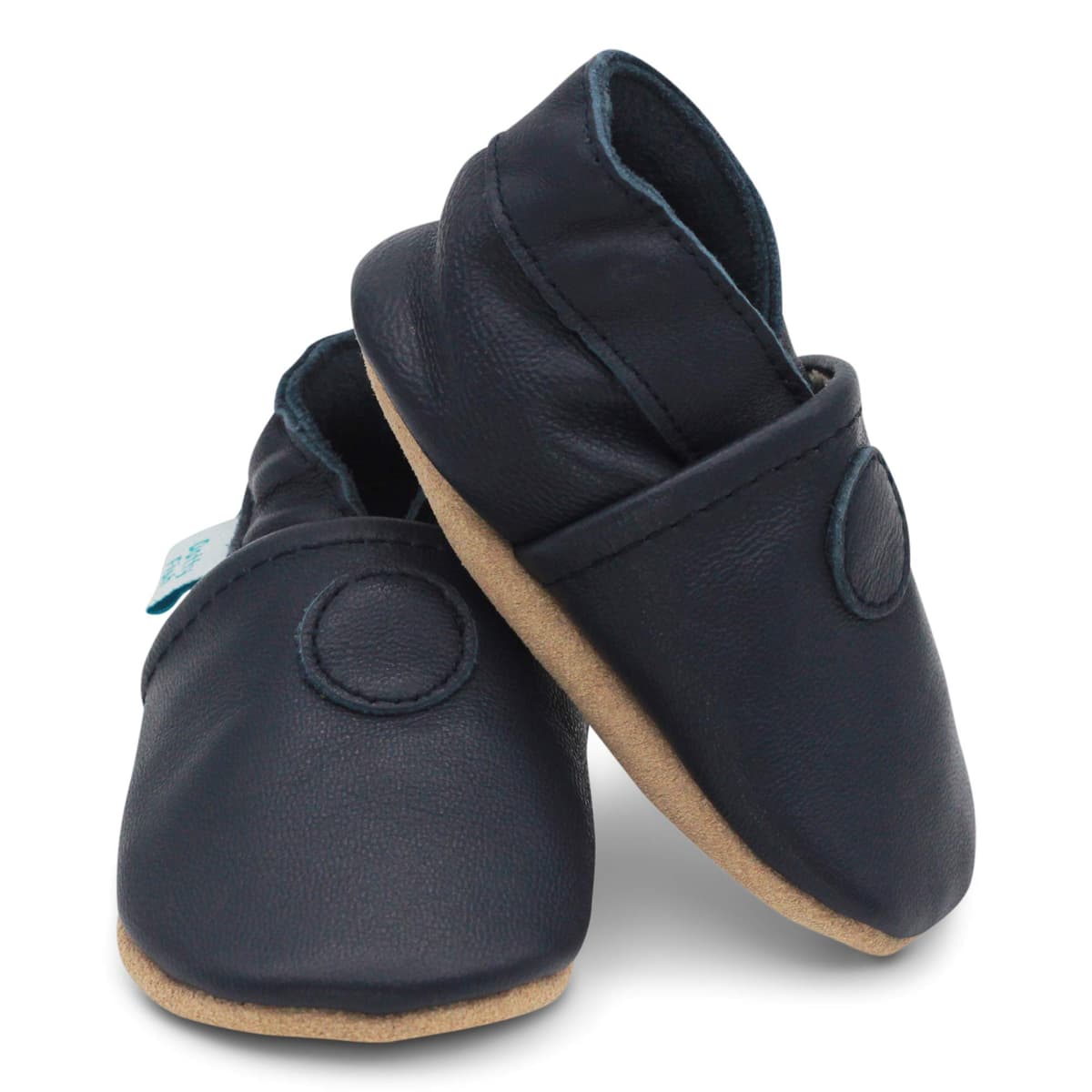 Dotty Fish Soft Sole Leather Baby & Toddler Shoes – Barefoot, Non-Slip, Lightweight & Flexible, Elasticated Ankles - Unisex Boys & Girls, UK Brand, Podiatry Approved — view 5