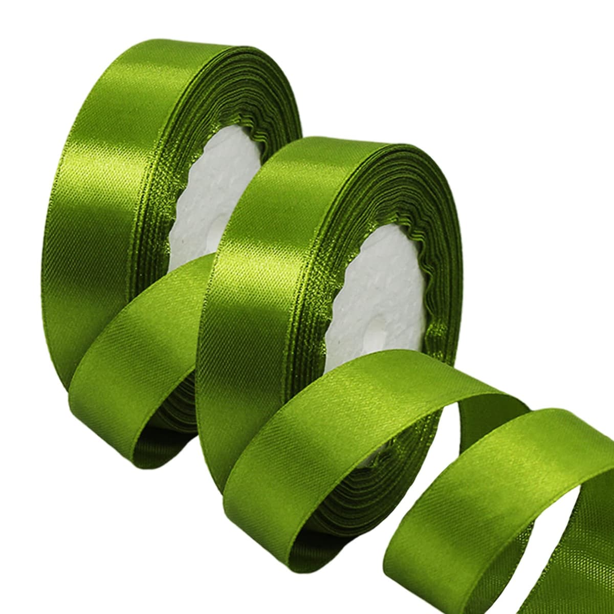 40mm Wide White Ribbon Thick Wedding Car Ribbon 22m, 1.5 inch Thick White Satin Ribbon for Gift Wrapping Wedding Car Christmas Birthday Cake Hair Bow Florist Bouquet Crafts Decorations — view 40
