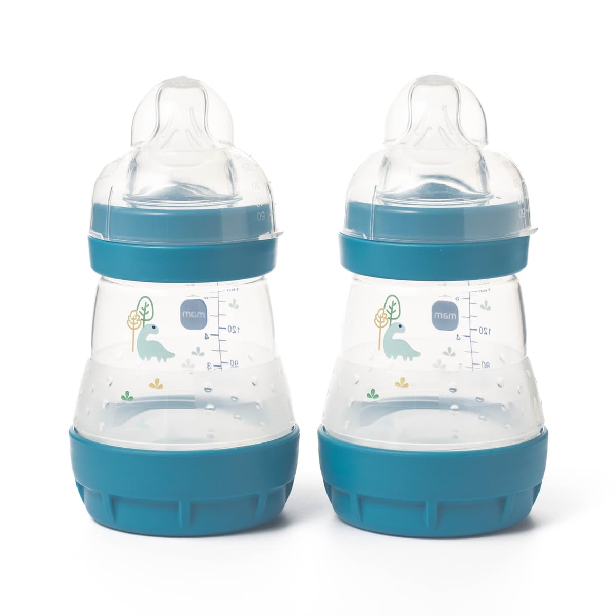MAM Easy Start Anti-Colic Baby Bottles | 4 Pack (4X 160ml) | Self-Sterilising Baby Milk Bottle | Slow Flow MAM Teats Size 1 + 1x Medium Flow Teat Size 2 | Linen (Various Designs) — view 13