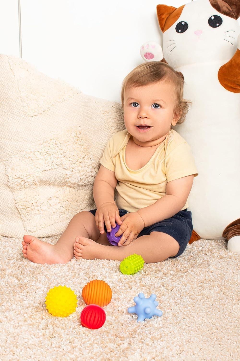 FANCY Baby Pelotas Sensoriales para Bebés - Juguete Educativo para Bebés a Partir de 3 Meses, Multi Ball Texturizada y Sensorial, Pelota Montessori, Bolas para Bebé — view 5