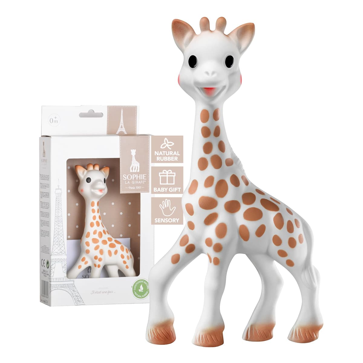 Sophie la girafe con caja regalo - 100% hevea