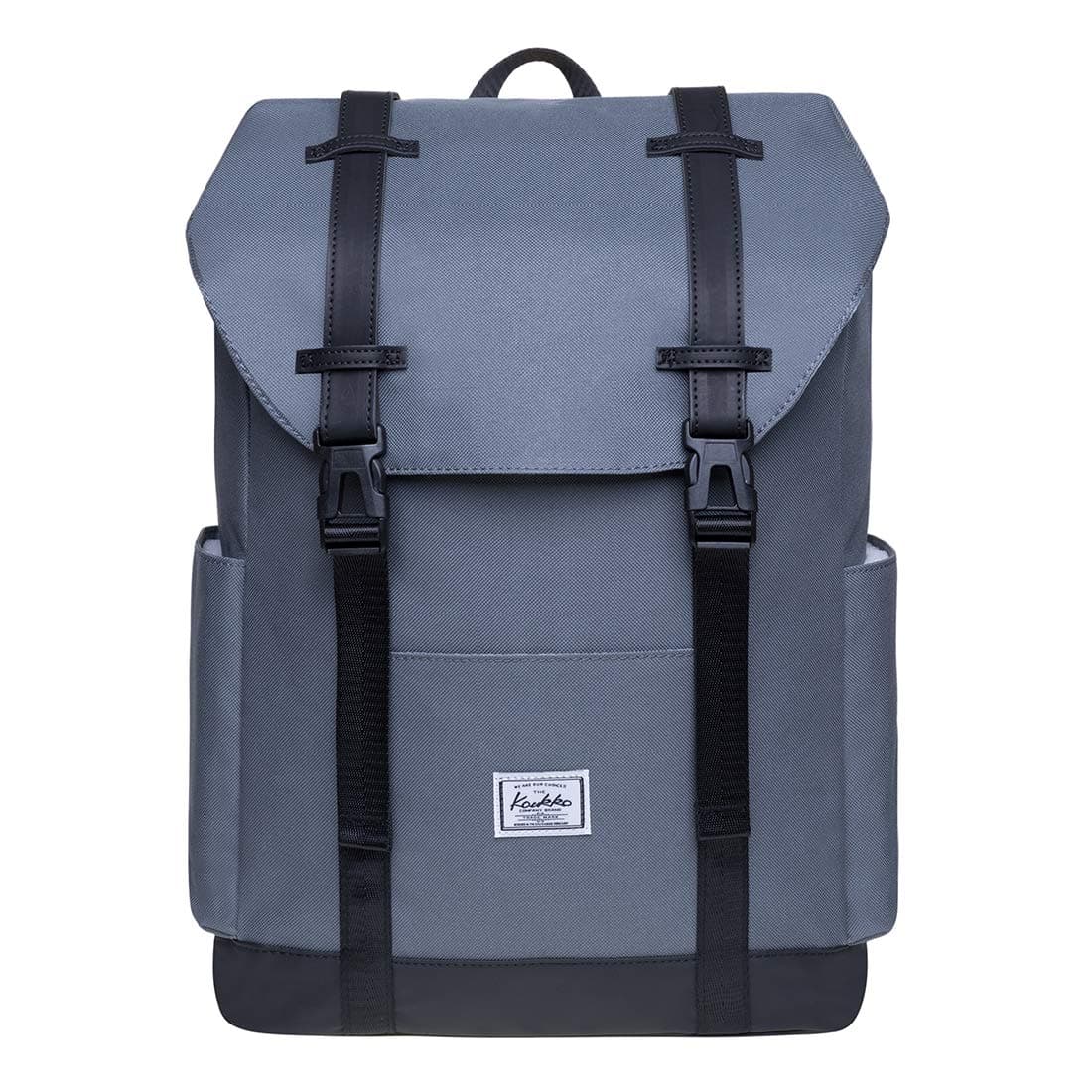 KAUKKO Mochila hermosa y bien pensada con compartimento para portátil de 15" para colegio, universidad, 22 l, Negro Jnl-ks24-03, talla única, Mochilas daypack — view 30