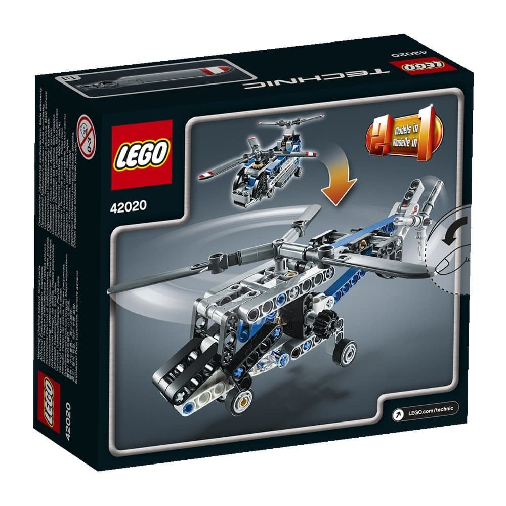 LEGO TECHNIC - Helicóptero de Doble hélice, Juegos de construcción (42020) — view 3