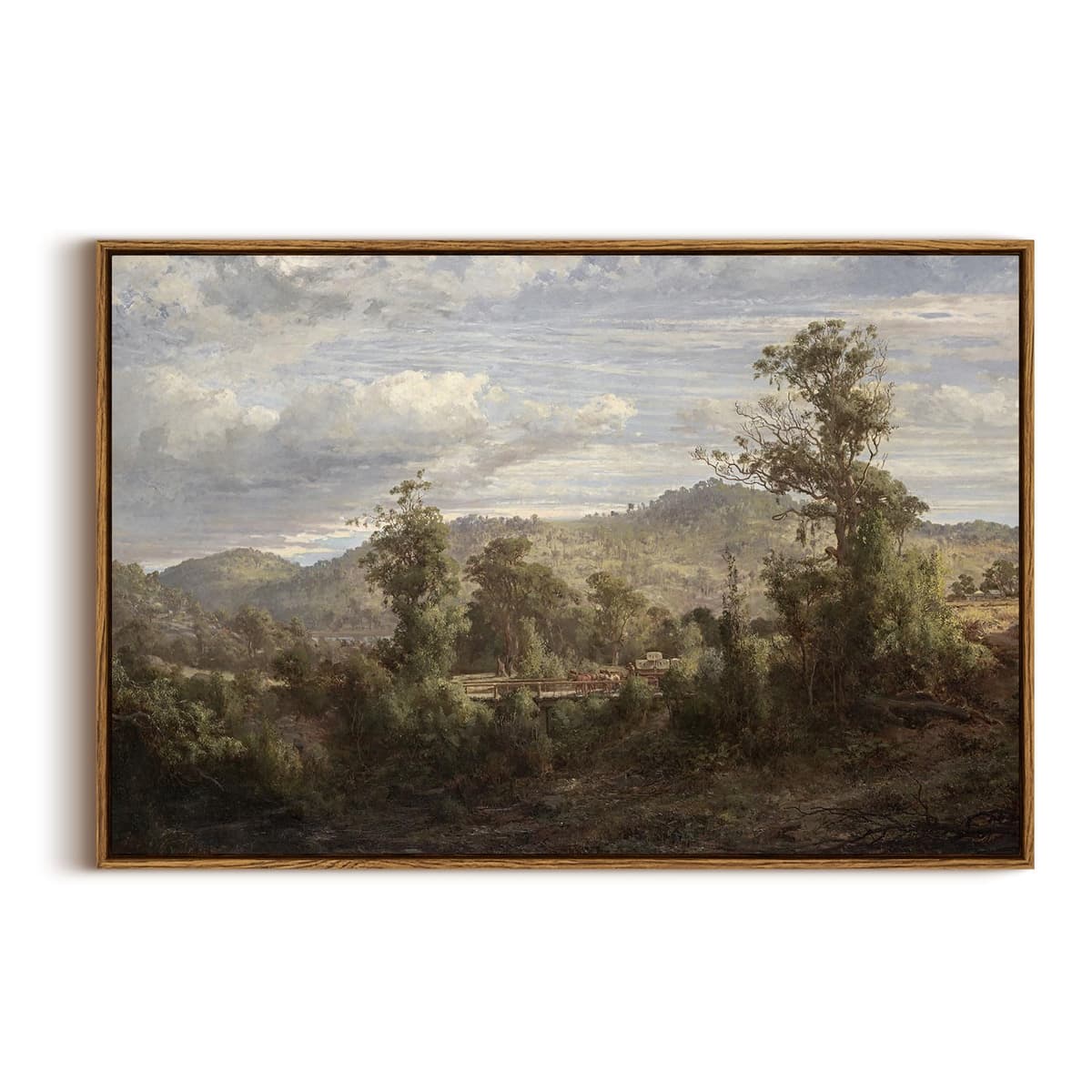 InSimSea Framed Canvas Wall Art, Meadow with Flowers Painting, Landscape for Living Room, Bedroom, Home, Bathroom Decor, 8x10 — view 231