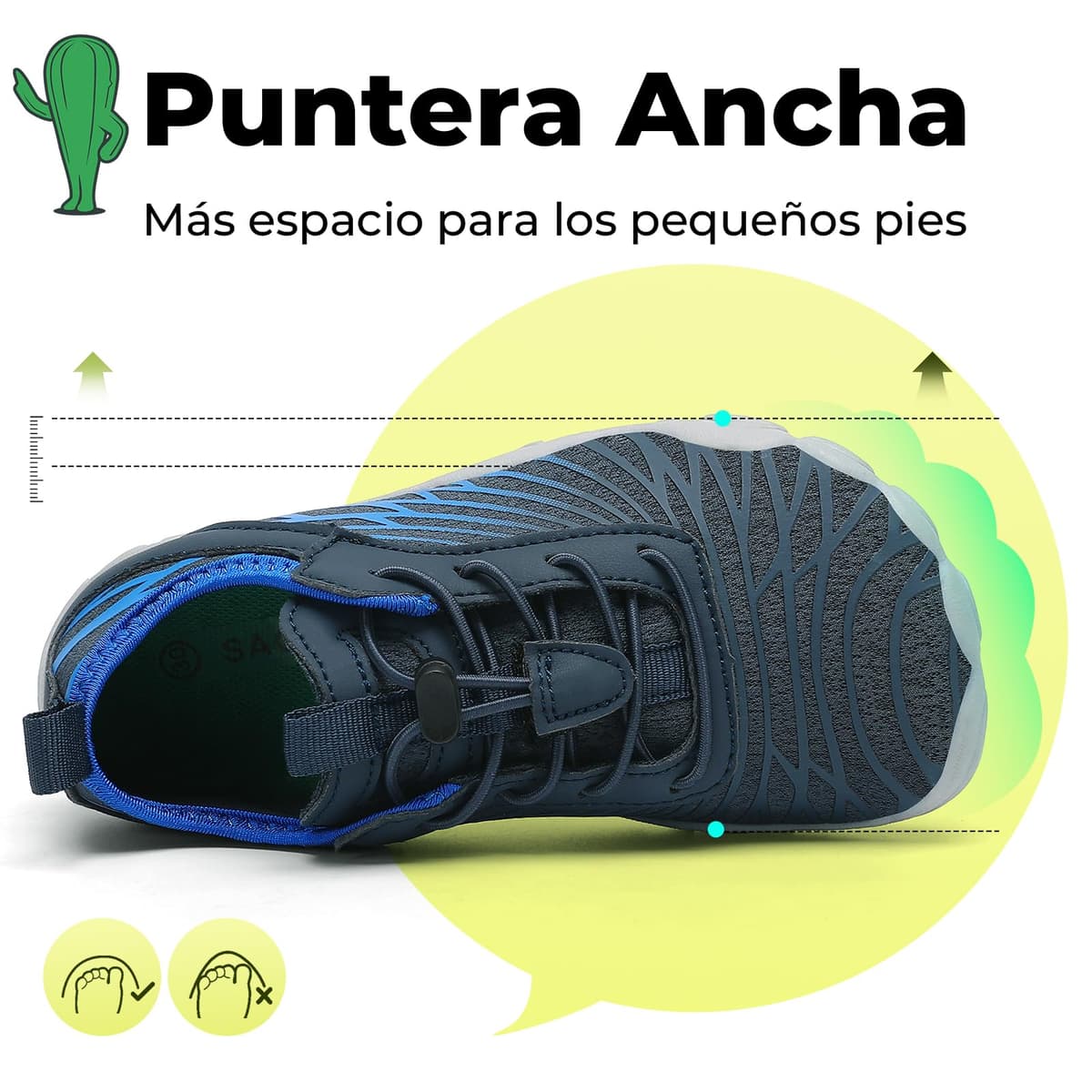 SAGUARO Zapatos descalzos para niños, de secado rápido, transpirables, con puntera ancha, talla 25-35 — view 4