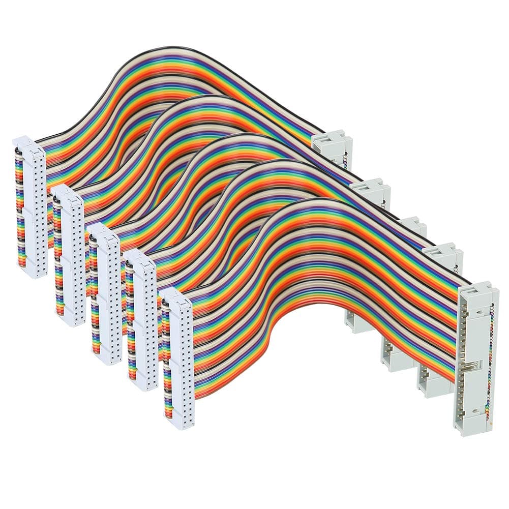 5PCS 20cm GPIO Cable para, Macho a Hembra 40pin Breadboard Jumper Wires Alambre Accesorios de computadora, para T-Board, protoboard, etc.(Colocar) — view 4