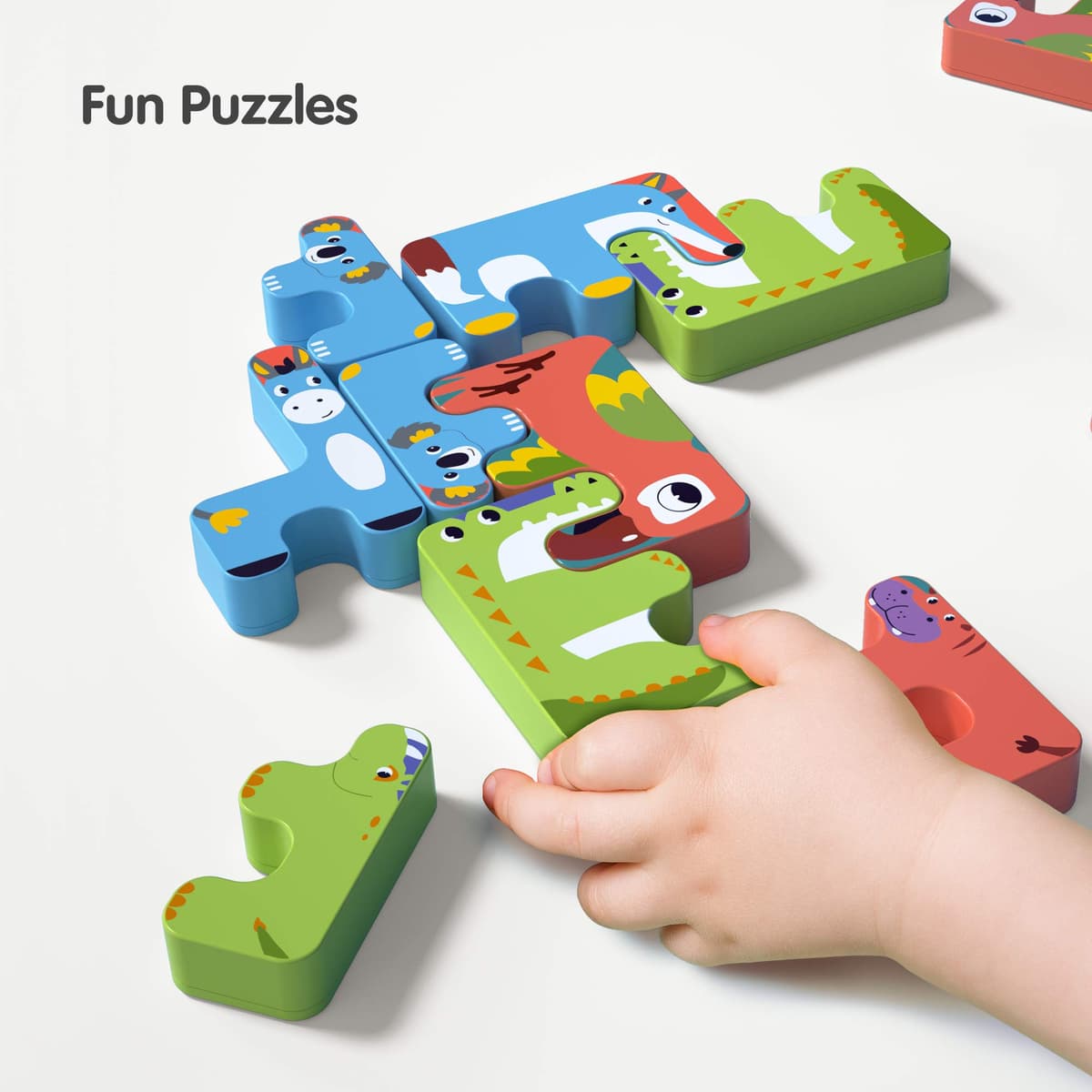 TUMAMA Stacking Games Montessori Toys Animal Balance Blocks for Toddlers Educational Stacking High Building Block 3 4 5 6 Years Old, Adults, Boys and Girls 15pcs — view 4