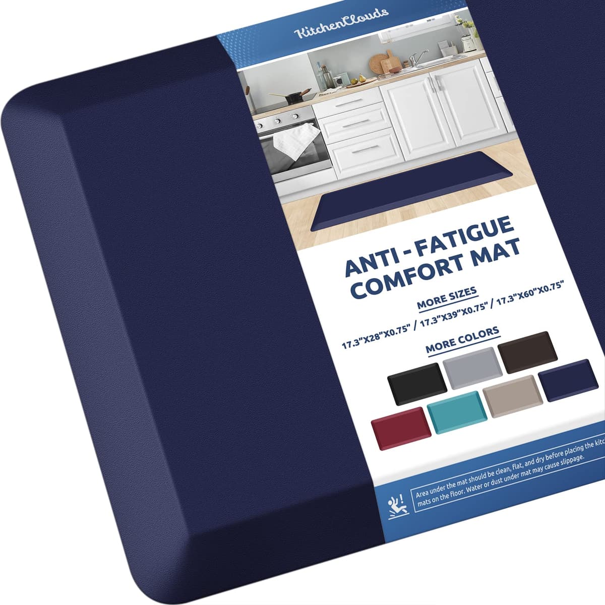 KitchenClouds Kitchen Mat Cushioned Anti Fatigue Rug 17.3"x28" Water Resistant Non Slip Standing Desk Mat Comfort Floor Mats for Kitchen House Sink Office (Khaki) — view 28