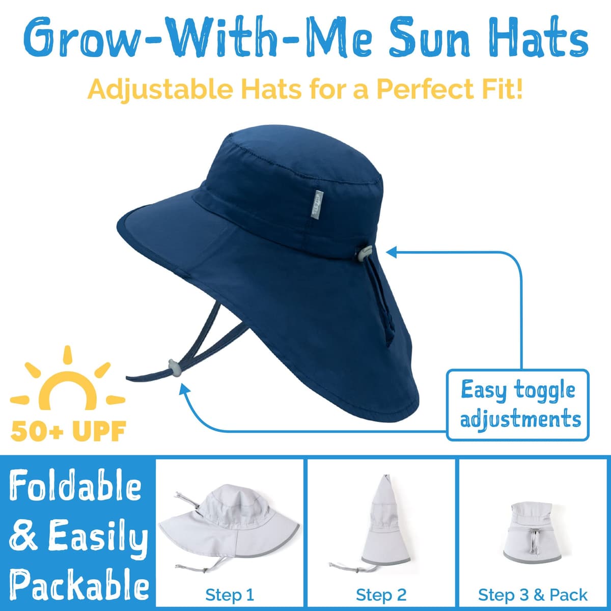 Jan and Jul Breathable and Adjustable Sun-Hat with Neck Flap for Kids — view 3