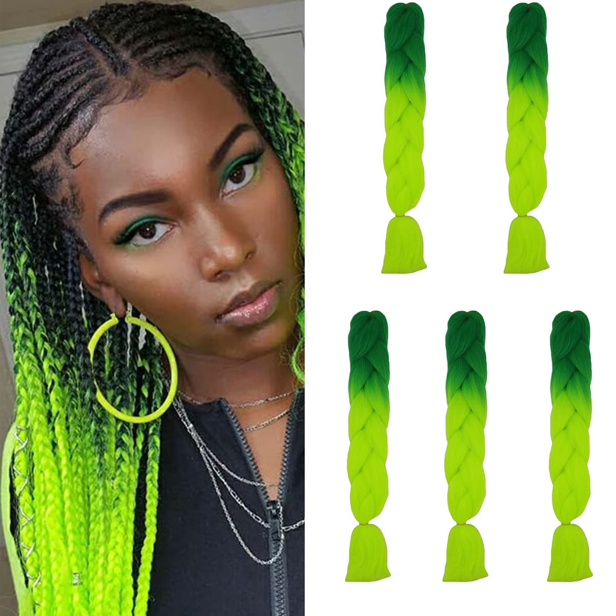 24" Braiding Hair Extension Jumbo Braids Synthetic 3bundles/pack Crochet Hair Afro Box Braid Heat Resistent (Dark Purple) — view 80