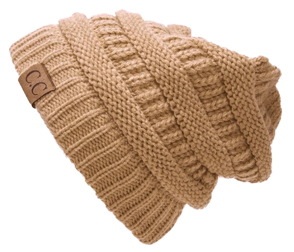 Warm Chunky Soft Stretch Cable Knit Beanie Skully — view 6