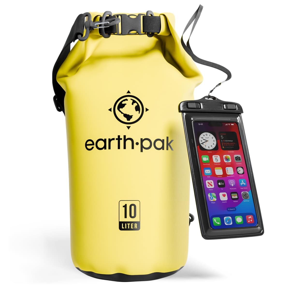 Earth Pak Waterproof Dry Bag - Roll Top Waterproof Backpack Sack Keeps Gear Dry for Kayak with Waterproof Phone Case — view 21