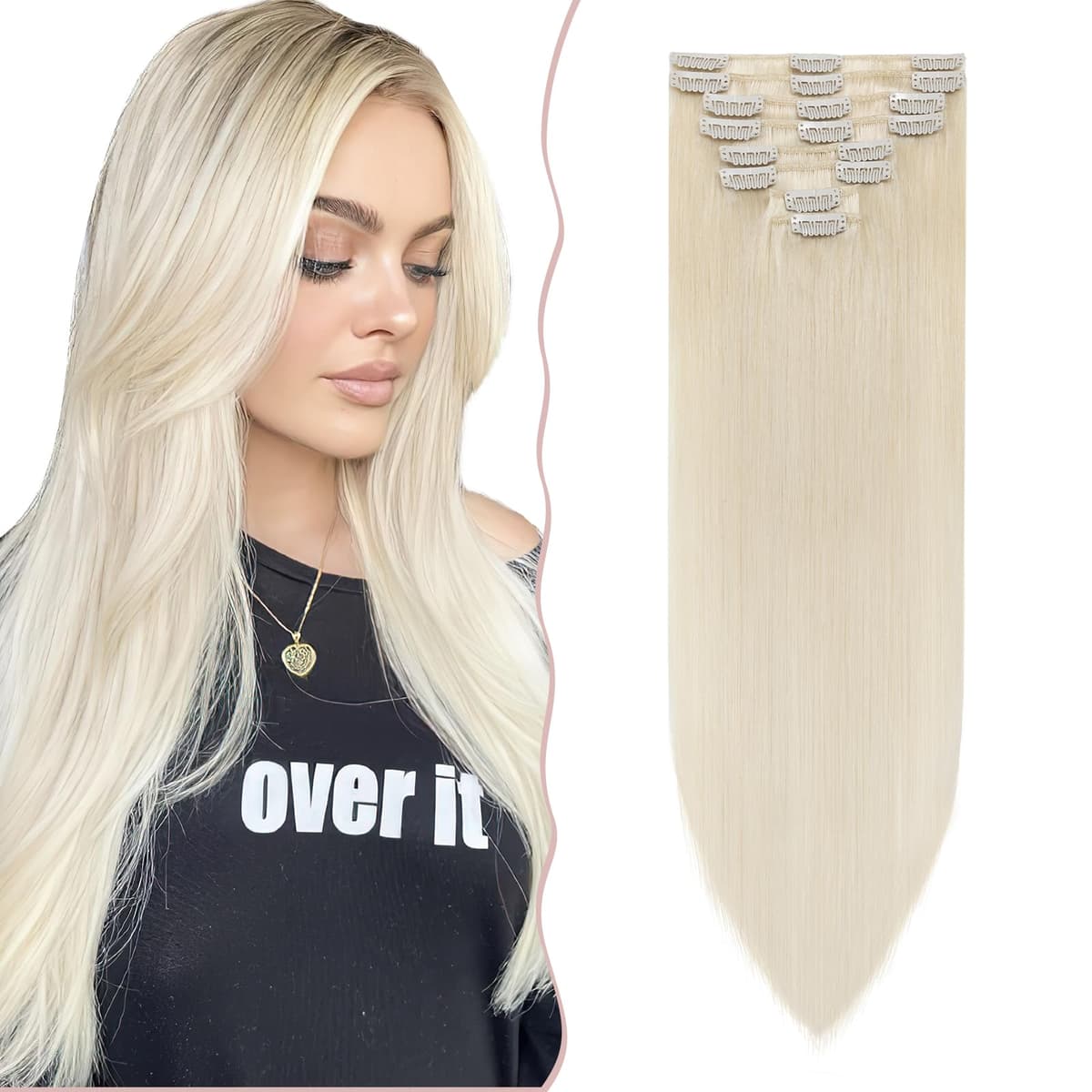 12 inch Clip in Hair Extension Human Hair One Piece 100% Real Remy [#2 Dark Brown] 3/4 Full Head Straight Hair Pieces for Women Invisible Short (40g) — view 35