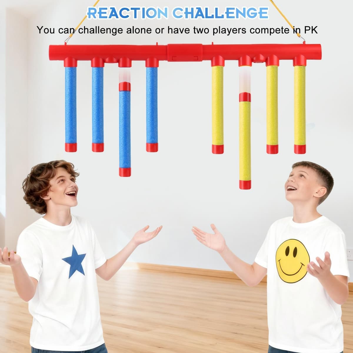 Catching Sticks Games, Drop Sticks Game, 3 Dropping Speeds Reaction Game, 2 Player Hand-Eye Coordination Training Gift, Christmas Birthday for Kids Adults — view 5