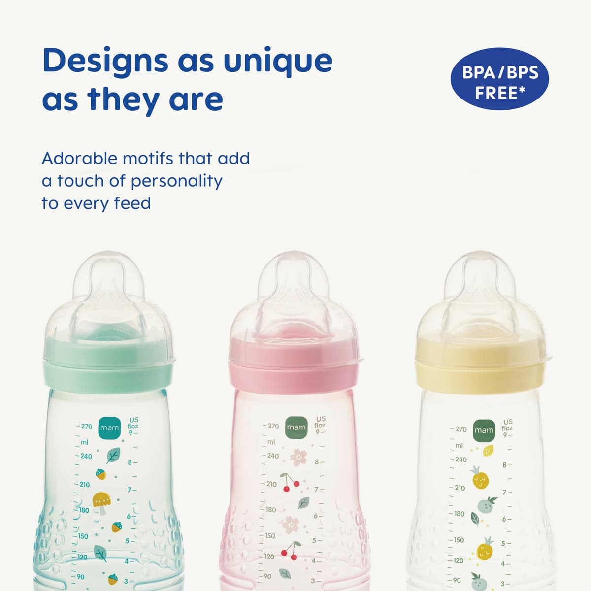 MAM Easy Active Bottles | 2 Pack (2 x 330ml) | Fast Flow MAM Teats Size 3 | Baby Accessories | Iris (Various Designs) — view 5