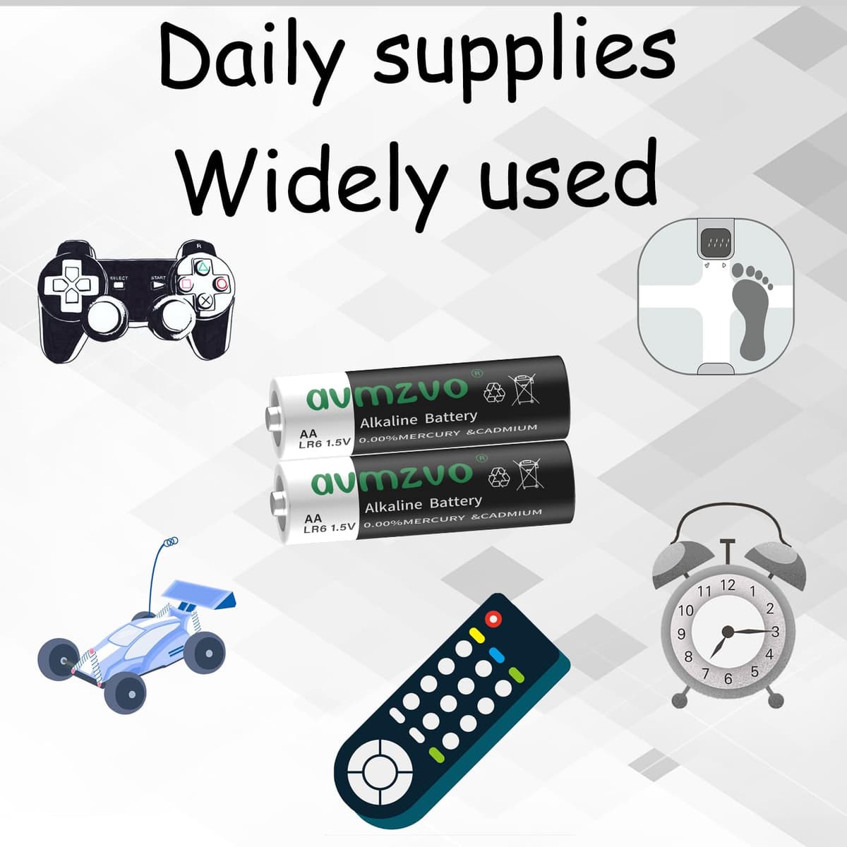 AA Batteries, LR6 Batteries 1.5 V, 60 Units, Alkaline, Long-lasting, Can be Used for Toys, Alarm Clocks and Other Electronic Devices — view 3