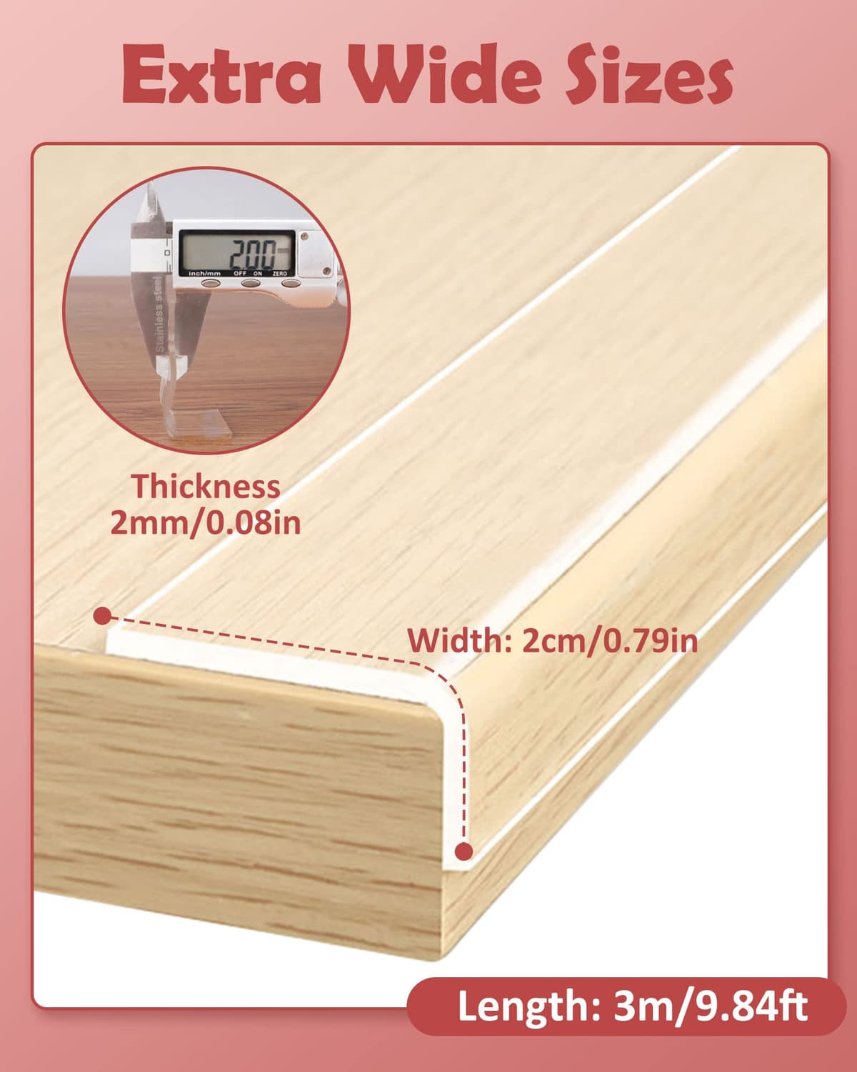 Loiion Protectores Esquinas Bebes Transparente, 3m Pre-Adhesivo Extra Fuerte Cinta Nano Tape, Multifuncional Protectores para Esquinas y Bordes, Protección para los Bordes y Esquinas del Bebé — view 5