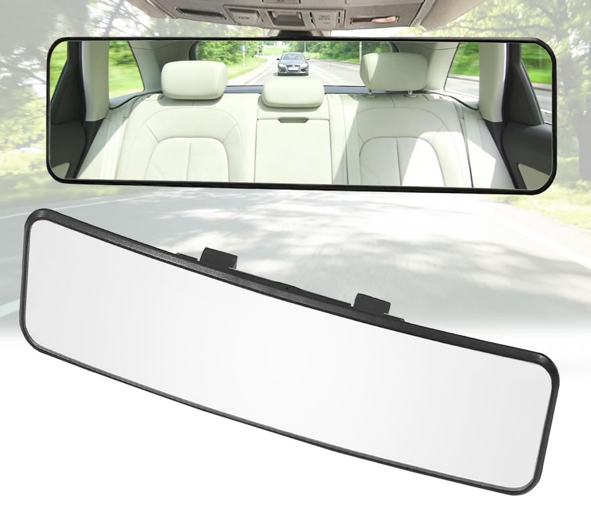 KITBEST Rear View Mirror for Driving Test, Driving Instructor Mirror, Extra Second Interior Car Rearview Mirrors for Instructor Examiner Passenger Learner Driver & Test (200 x 62mm) — view 12