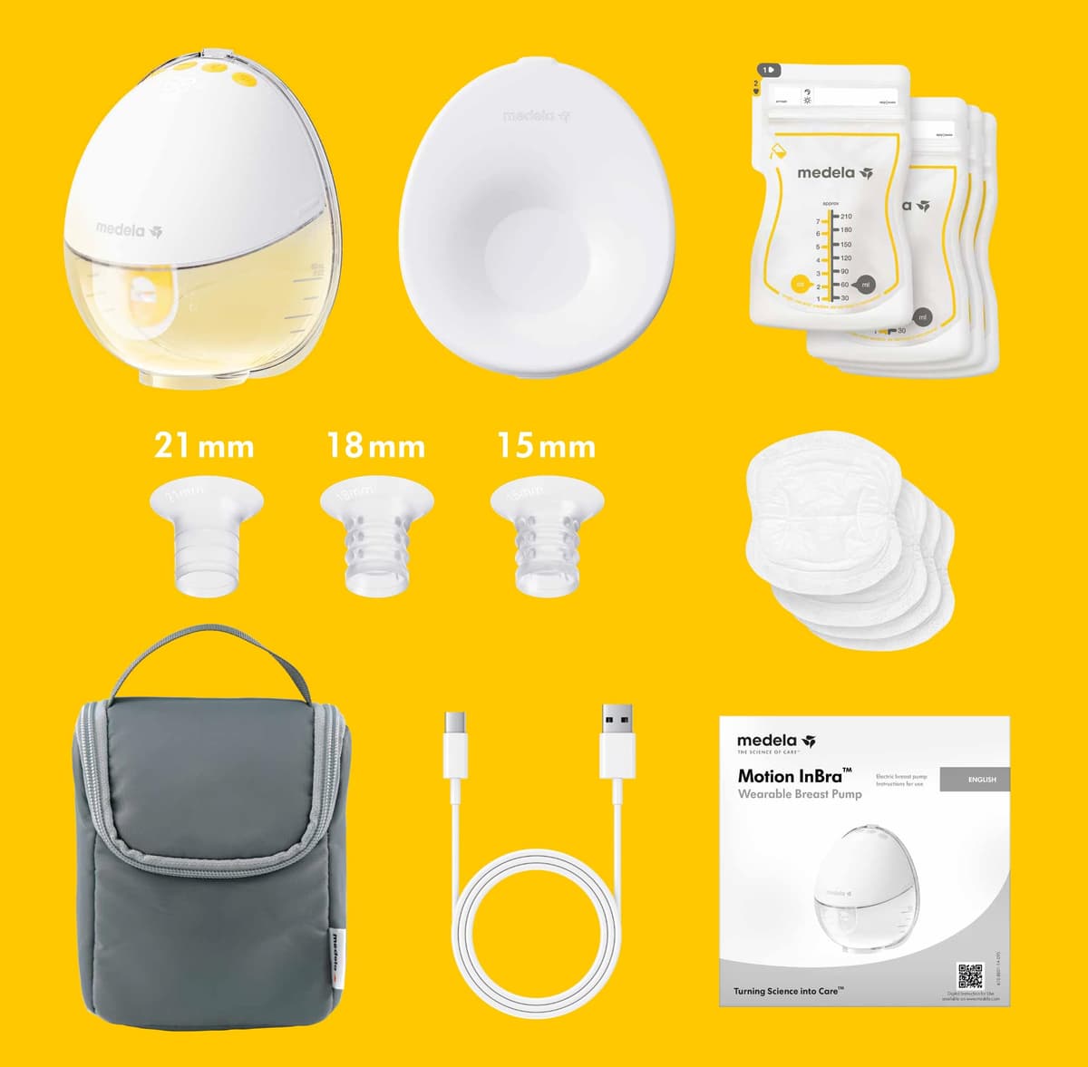 Medela Motion InBra Wearable Electric Breast Pump + Storage Bag – Highly efficient, Designed for Dependable Performance and Comfort. Hassle-Free handling & discreetness — view 11