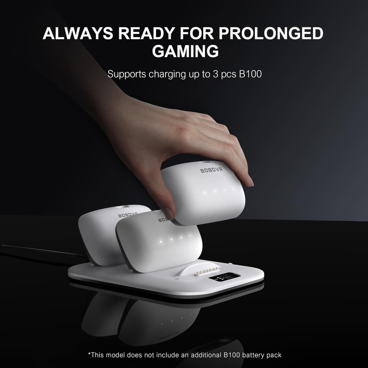 BOBOVR BD3 Charging Dock, Proporciona Carga rápida para 3*B100, con una Potencia de 30W, alcanzando el 0-80% en Solo 1 Hora. — view 4