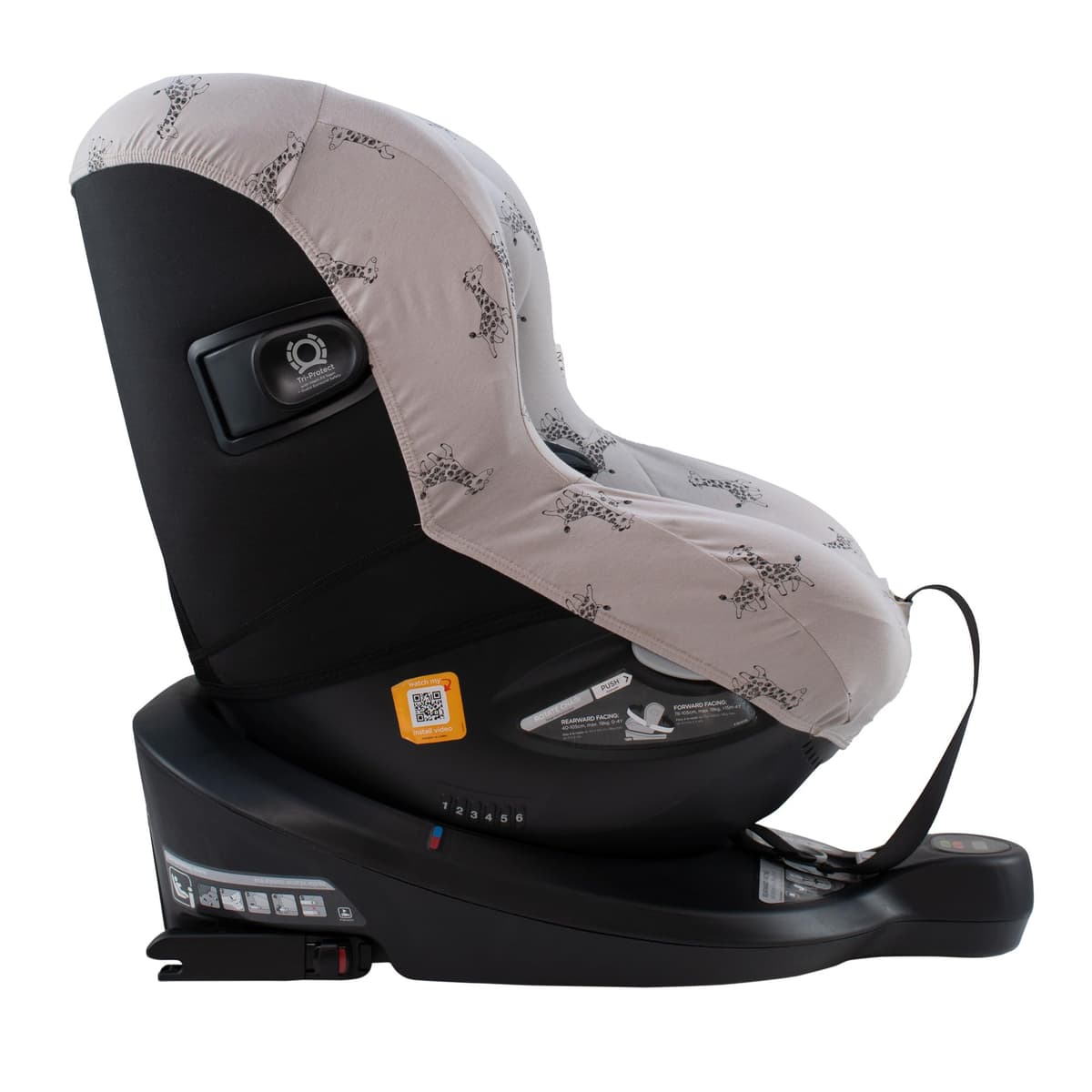 JYOKO Kids Funda de algodón Compatible con Joie Spin 360 y Nuna Rebl (Giraffe, Funda Joie I-Spin 360) — view 4