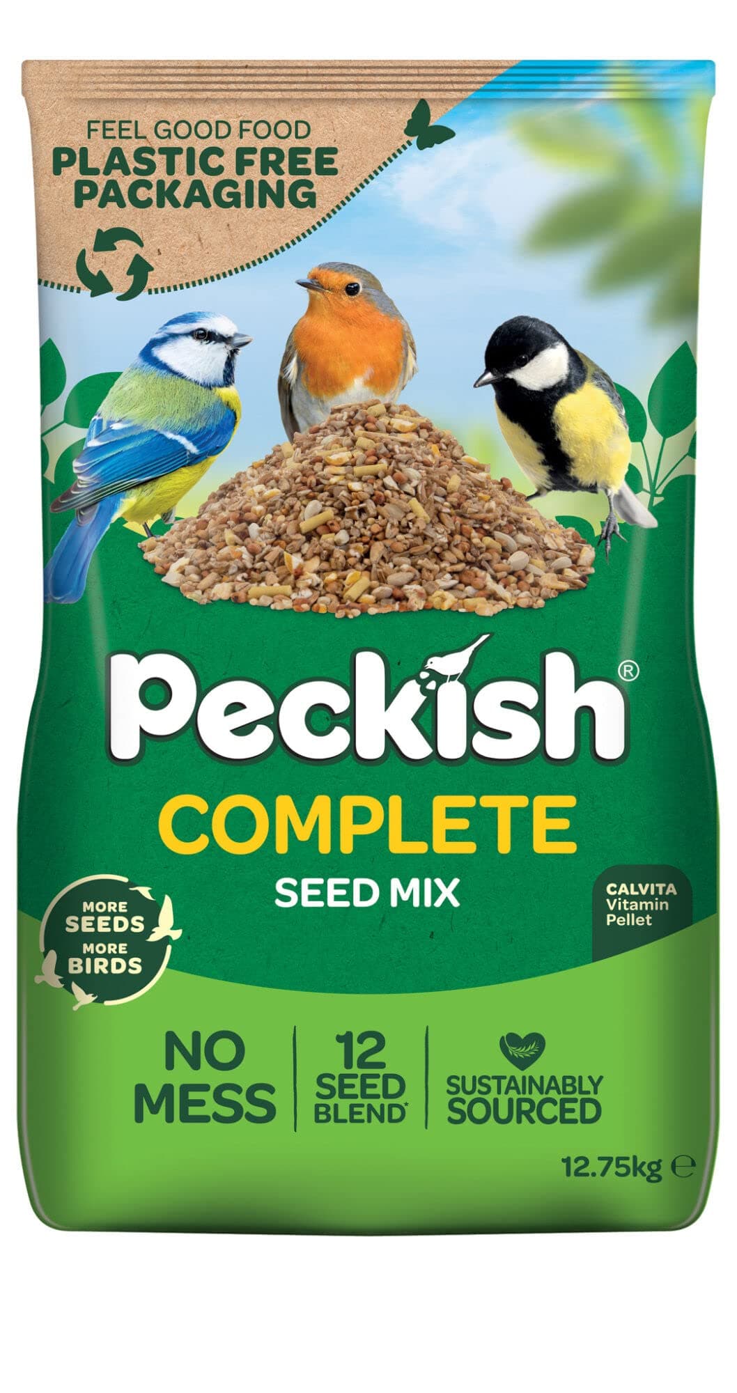 Peckish 60051333 Complete Seed and Nut Mix for Wild Birds, Green,3.5kg — view 7