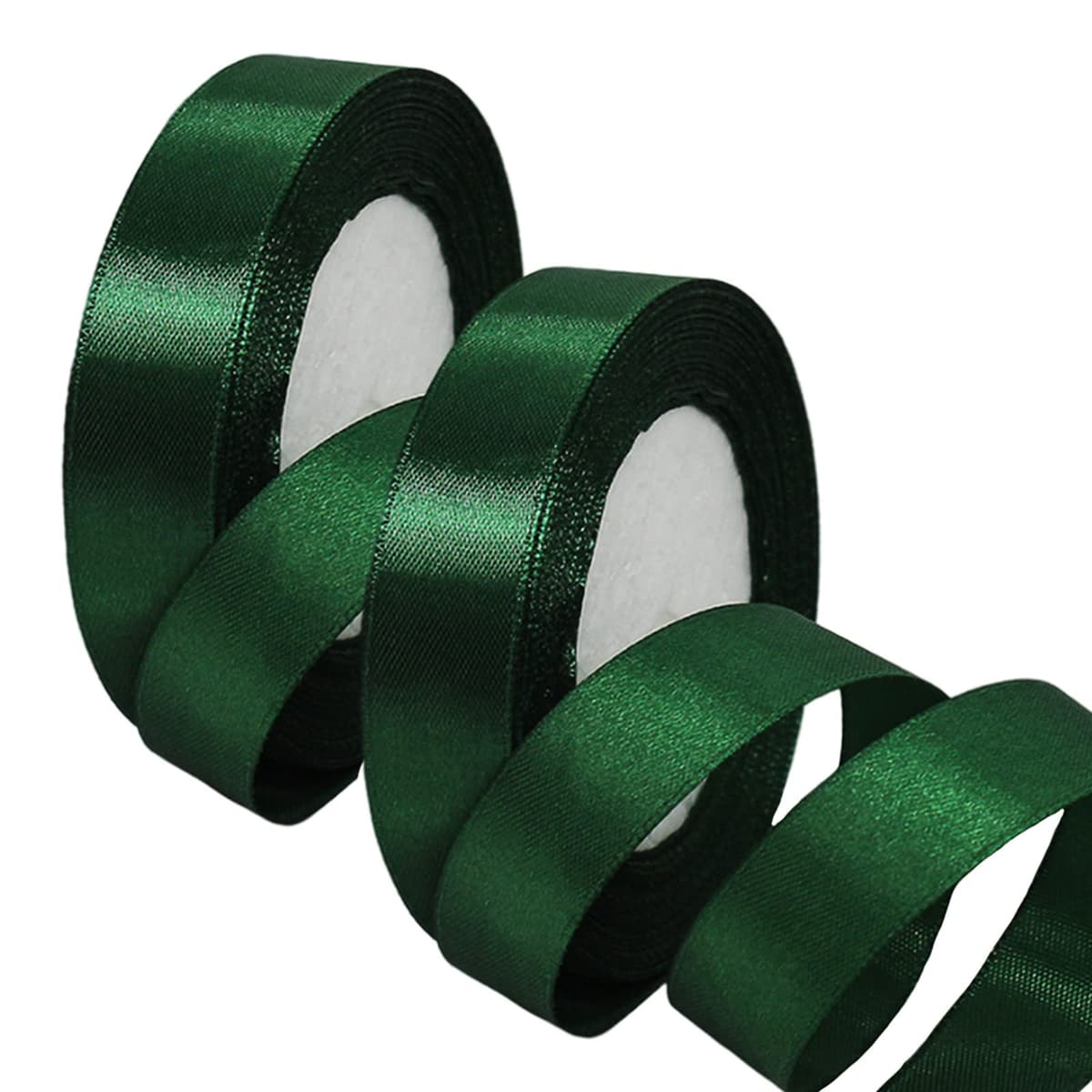 40mm Wide White Ribbon Thick Wedding Car Ribbon 22m, 1.5 inch Thick White Satin Ribbon for Gift Wrapping Wedding Car Christmas Birthday Cake Hair Bow Florist Bouquet Crafts Decorations — view 87