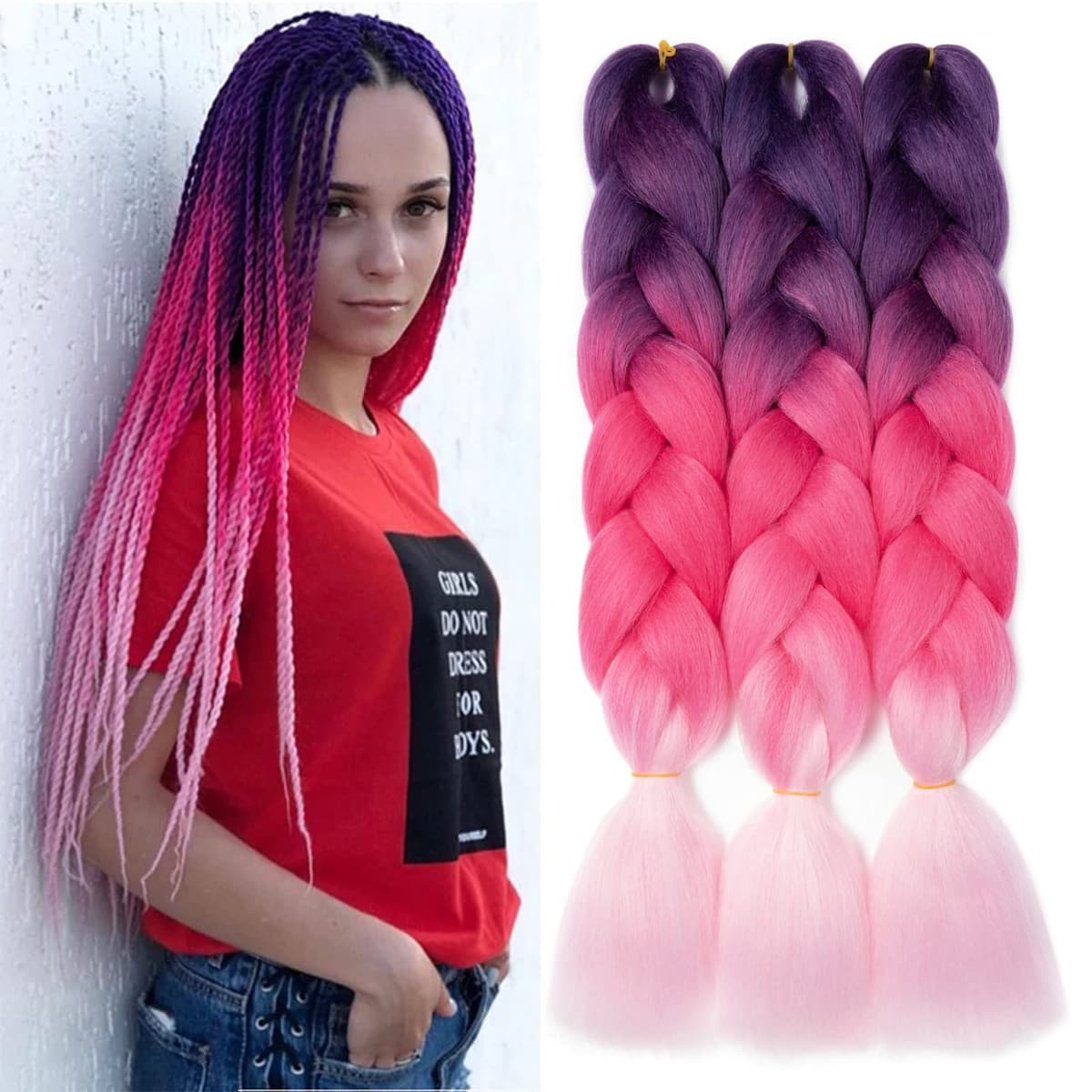 60cm Extensiones de Pelo Trenzas Africanas Castaño Oscuro Extensiones para Trenzas Africanas 1 pcs 100g Kanekalon Pelo para Trenzas Africanas Sintetico Extensiones de Trenzado Cabello Braiding — view 140