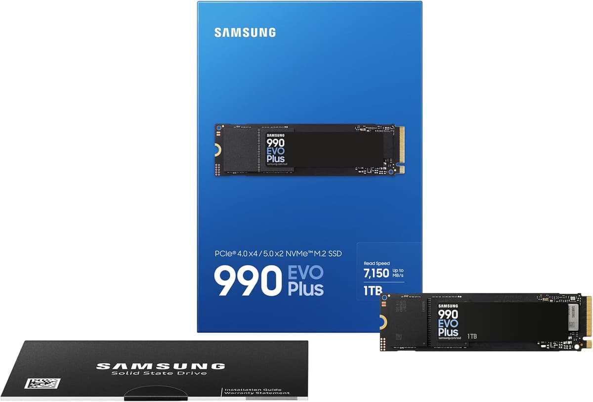 Samsung 990 EVO Plus, 1TB, PCIe 4.0 x4 / 5.0 x2, NVMe2.0 (up to 7150 MB/s), NVMe M.2 (2280), Internal Solid State Drive (SSD) — view 5
