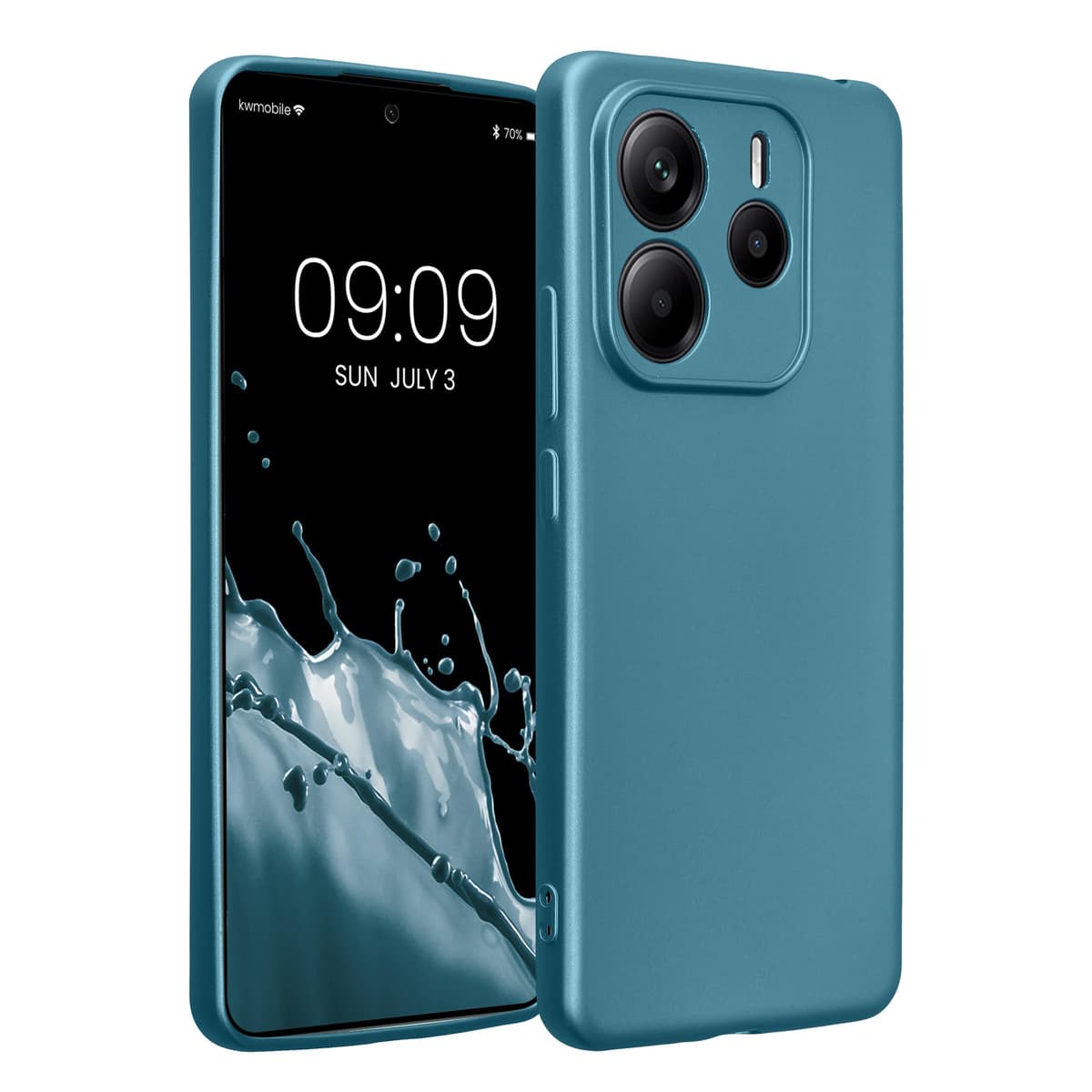 kwmobile Carcasa Compatible con Xiaomi Redmi Note 14 Pro 5G / Poco X7 Funda - Funda Ultrafina de TPU con Bordes elevados - Lavanda Metalizado — view 188