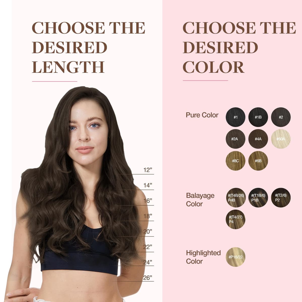 GOO GOO Clip in Hair Extensions Human Hair, 18inch 150g 9Pcs, #2 Dark Brown, Hair extensions for women, Human Hair Extensions Clip in — view 138