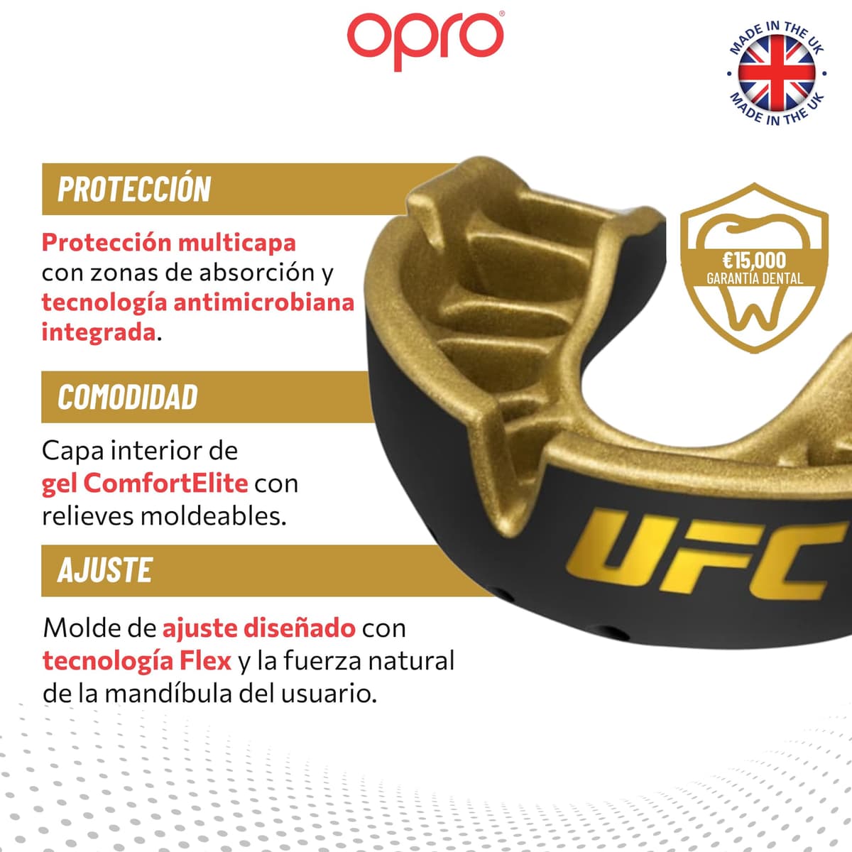 OPRO Protector Bucal Nivel Oro – Ajuste Premium para Adultos y Niños – Bucal para Boxeo, MMA, BJJ, Rugby y Hockey – Moldeo Fácil – con Garantía Dental Incluida — view 3