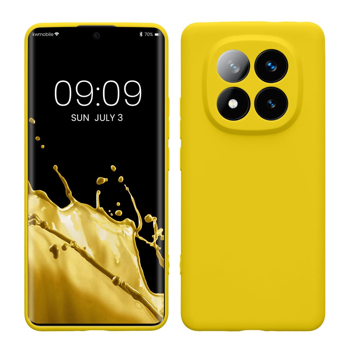 kwmobile Carcasa Compatible con Xiaomi Redmi Note 14 Pro 5G / Poco X7 Funda - Funda Ultrafina de TPU con Bordes elevados - Lavanda Metalizado — view 270