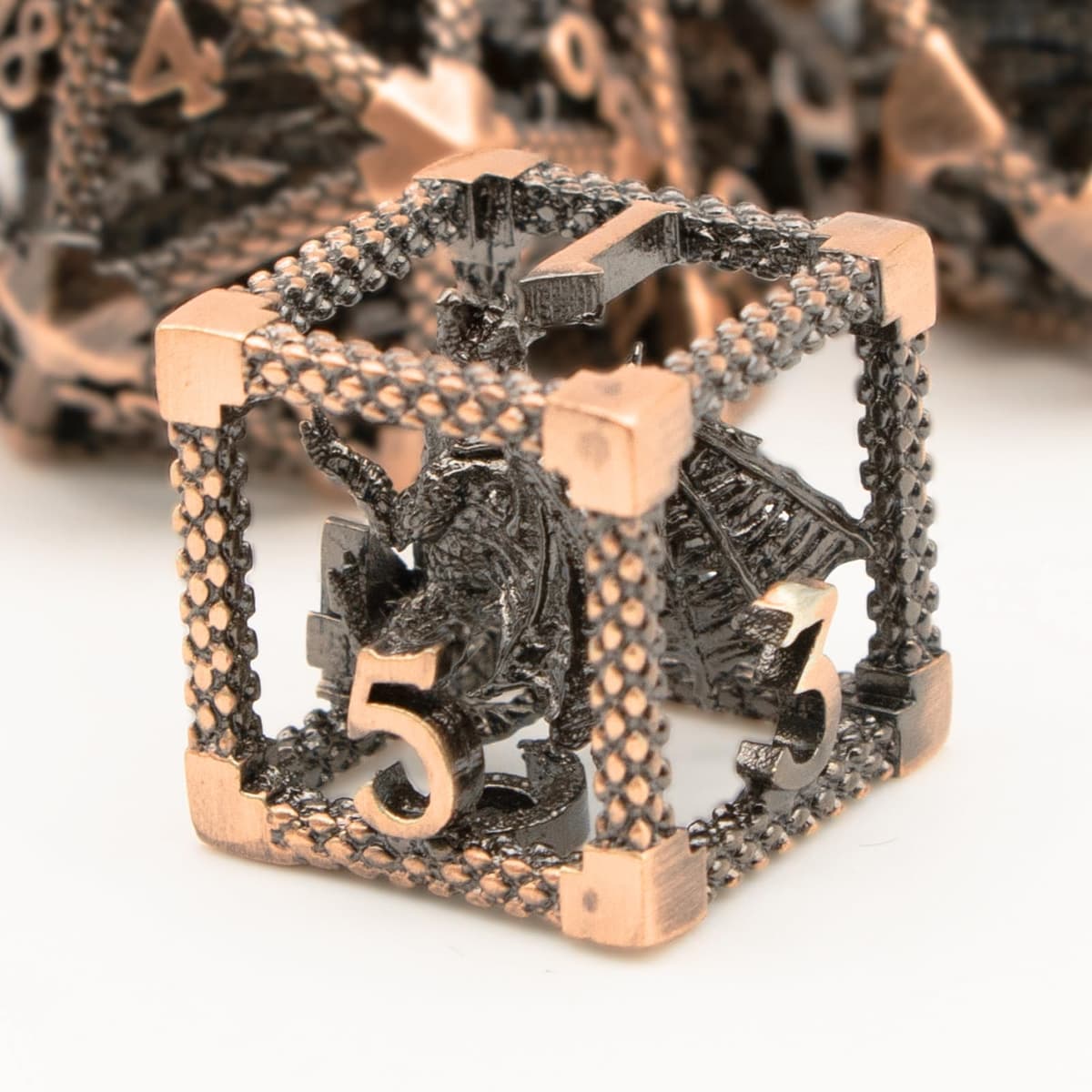 HNCCESG Juego de Dados de Metal D&D, Dungeons and Dragons Dice Juego de Dados de Metal Poliédricos Pulpo Huecos para Juegos de rol D y D para Juegos de Mesa (Cthulhu Número Verde) — view 15