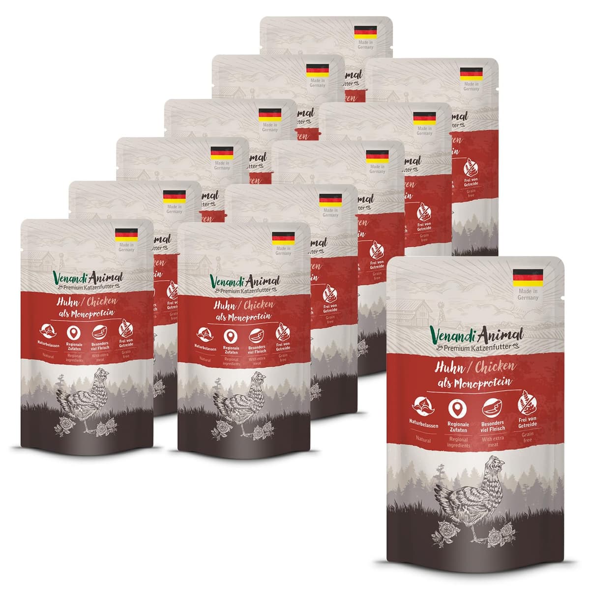 Venandi Animal Premium Cat Food, Horse as Monoprotein, Wet Food, Grain-Free and Natural, Pack of 6 (6 x 200 g) — view 47