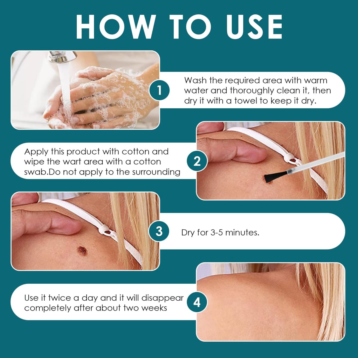 30ml SolucióN Anti-Verrugas, AplicacióN Precisa En Puntos EspecíFicos, Restaurar La Suavidad De La Piel, Manos Y Pies — view 4